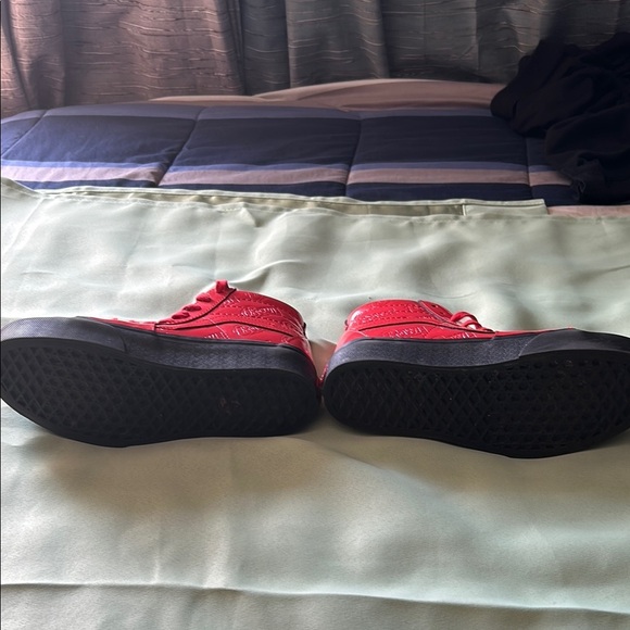 Red High-Top Sneakers - Picture 7 of 11